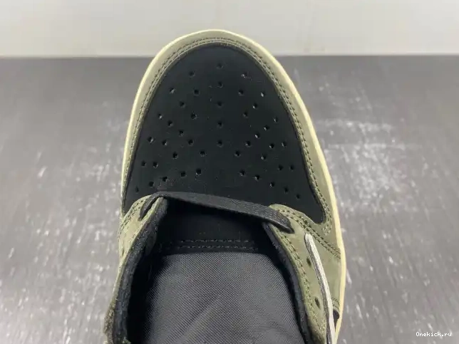 One Kick SCOTT OLIVE' TRAVIS JORDAN AIR LOW DM7866-002 OG SP 1 X 'BLACK 0615